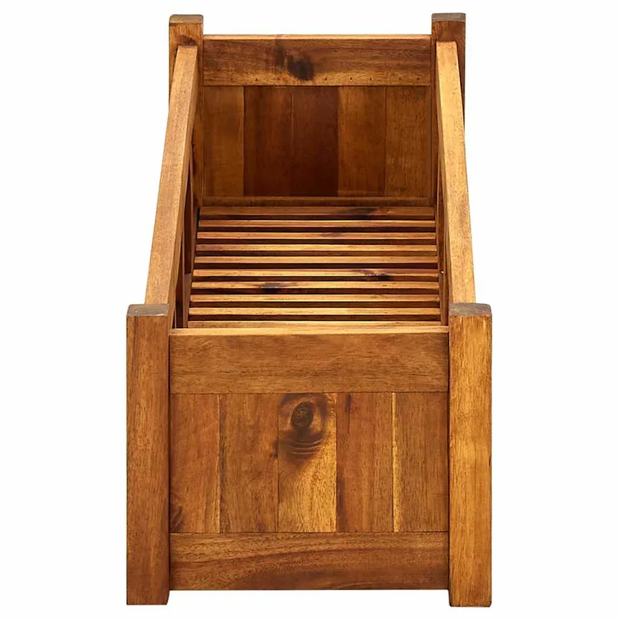 Lit surélevé de jardin Bois d'acacia 100x30x25 cm - 5