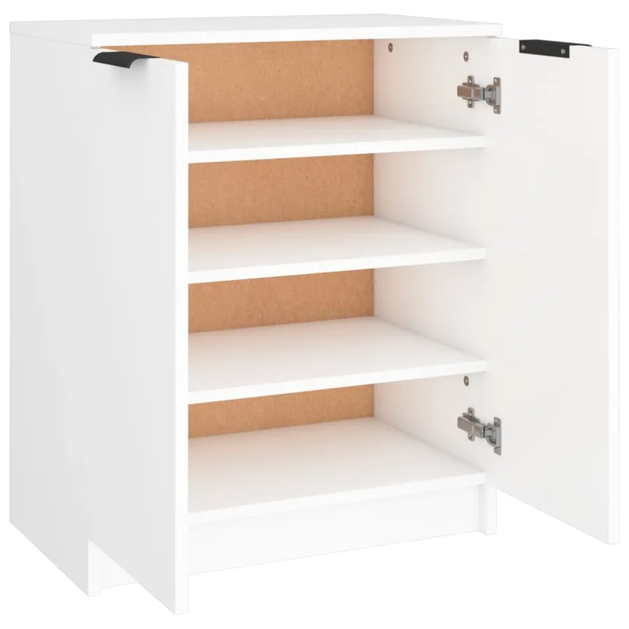 Armoire à chaussures Blanc 59x35x70 cm Bois d'ingénierie - 5