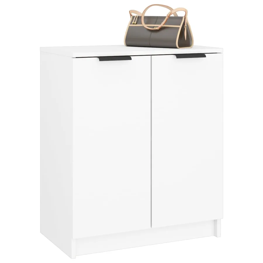 Armoire à chaussures Blanc 59x35x70 cm Bois d'ingénierie - 7