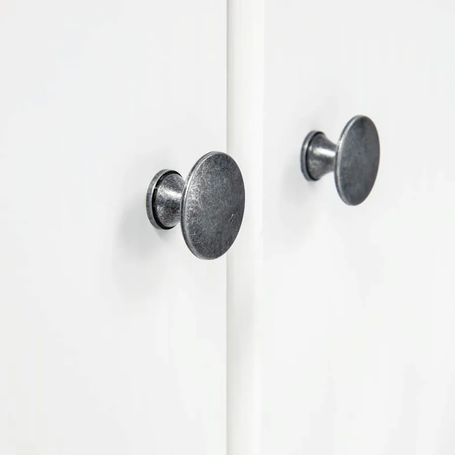 Garde-robe à 2 portes Hill Blanc 89x50x170cm Bois de pin solide - 5
