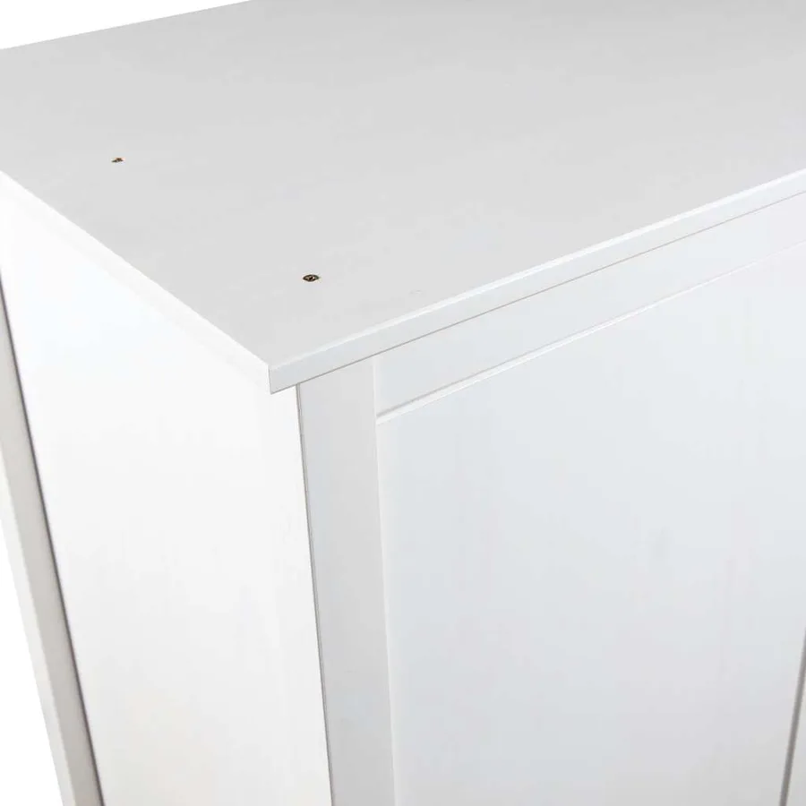 Garde-robe à 2 portes Hill Blanc 89x50x170cm Bois de pin solide - 8