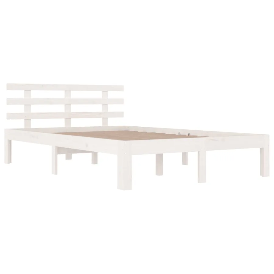 Cadre de lit sans matelas blanc 135x190 cm - 3