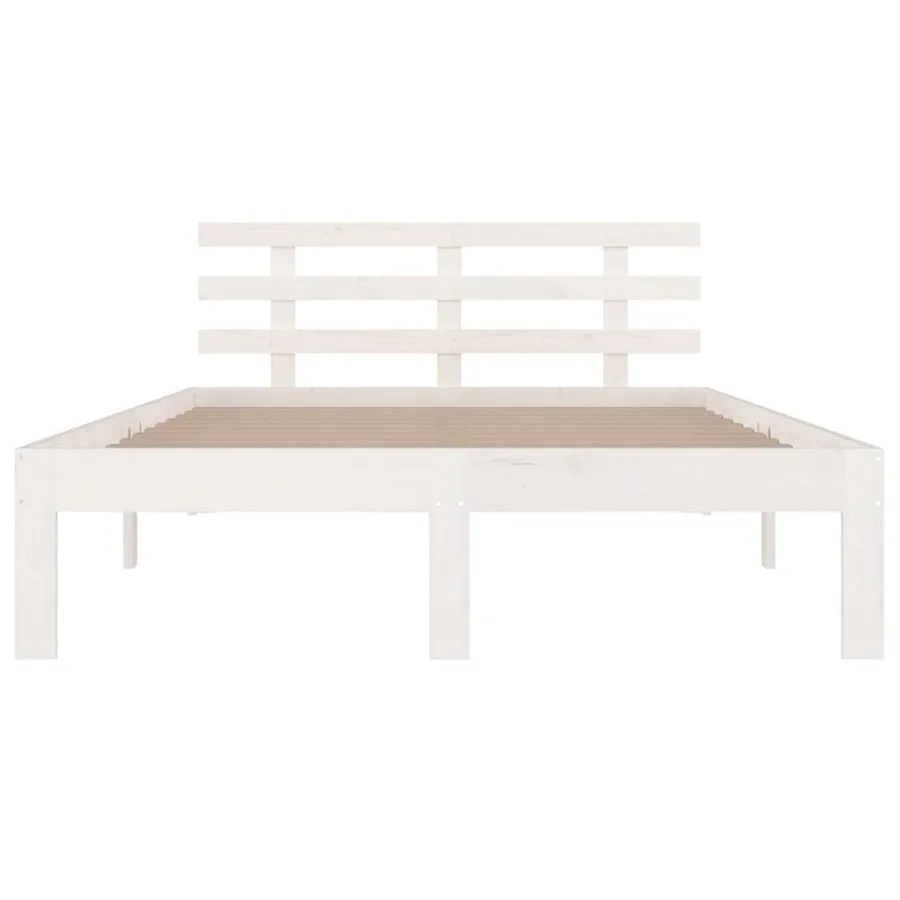 Cadre de lit sans matelas blanc 135x190 cm - 4