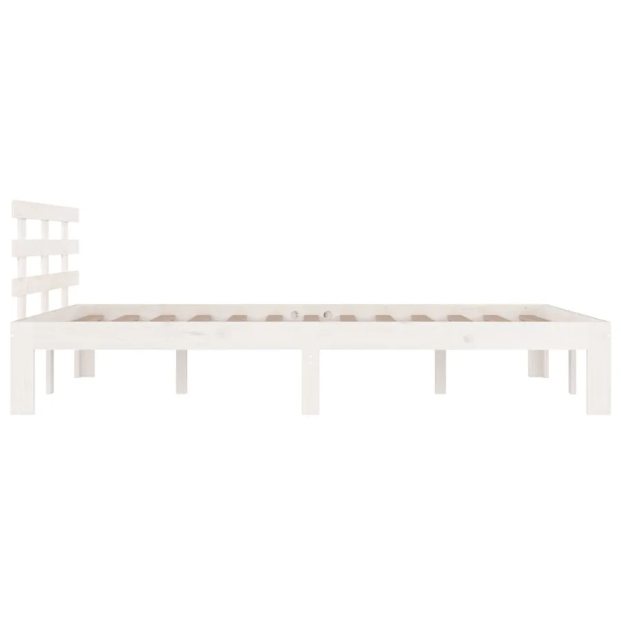 Cadre de lit sans matelas blanc 135x190 cm - 5