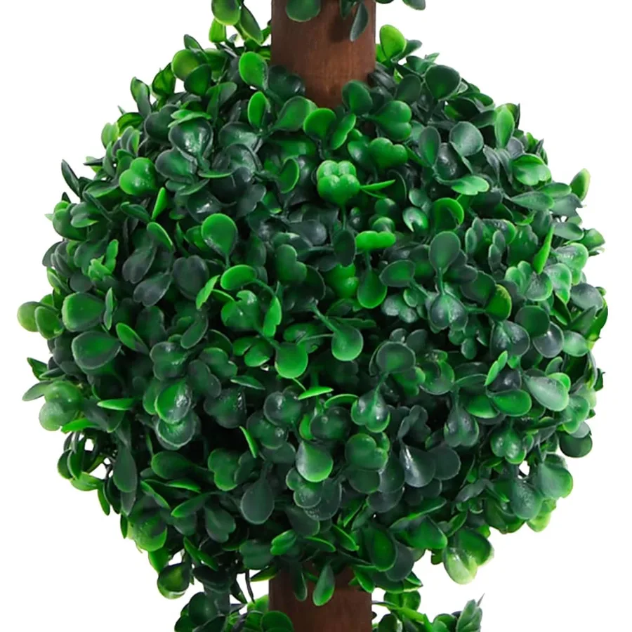 Plante de buis artificiel avec pot Forme de boule Vert 90 cm - 2