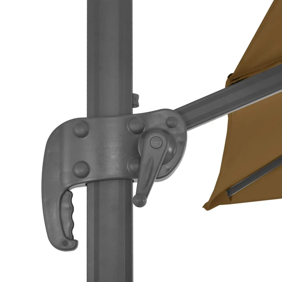 Parasol de jardin avec base portable taupe - 8