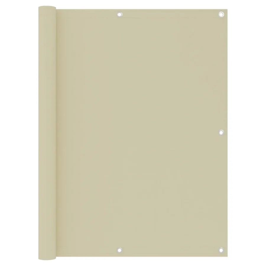 Écran de balcon Crème 120x600 cm Tissu Oxford