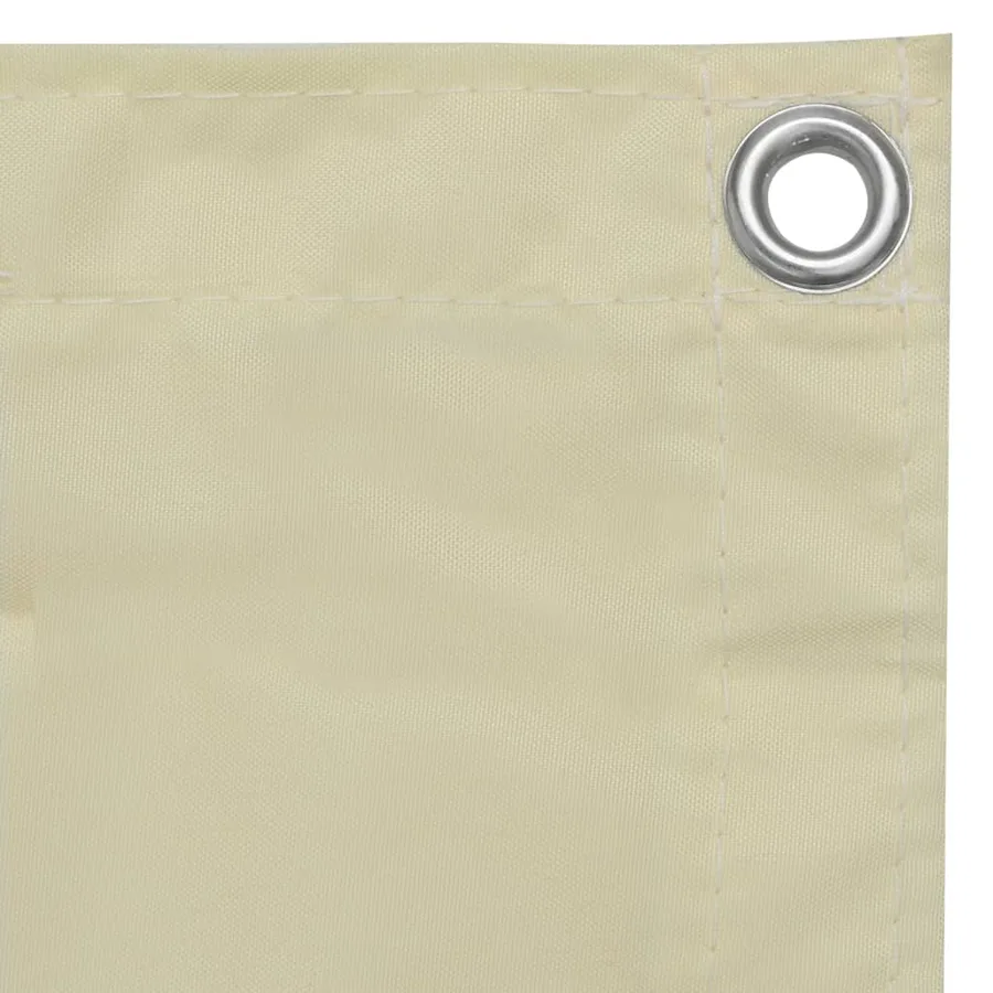 Écran de balcon Crème 120x600 cm Tissu Oxford - 3