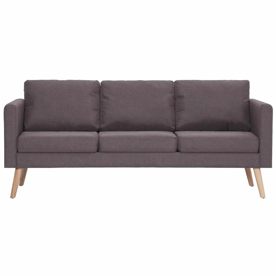 Ensemble de canapé 2 pcs tissu taupe - 4