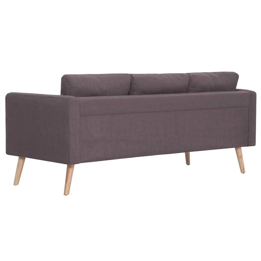 Ensemble de canapé 2 pcs tissu taupe - 5
