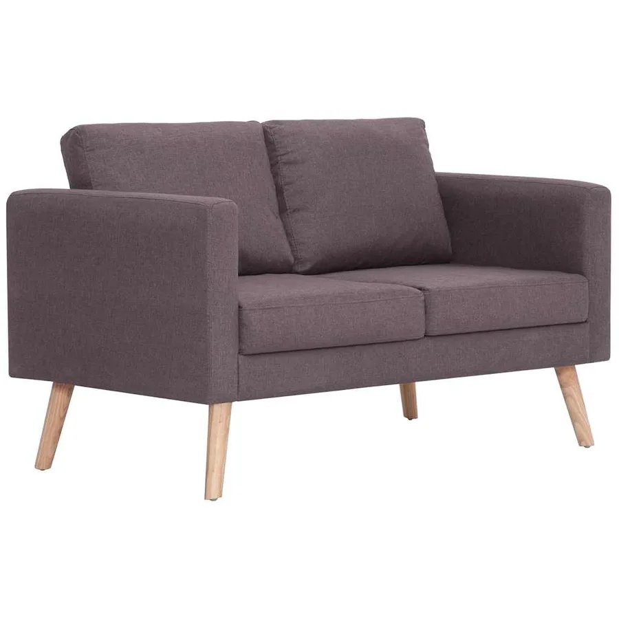 Ensemble de canapé 2 pcs tissu taupe - 6