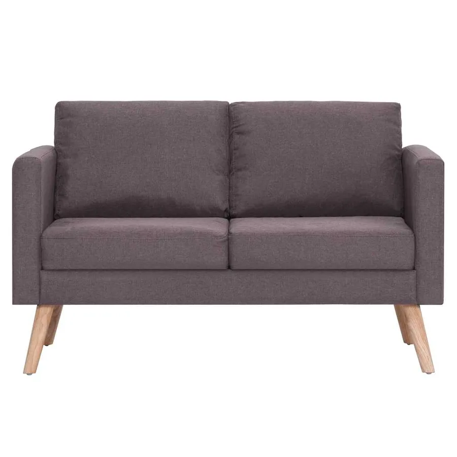 Ensemble de canapé 2 pcs tissu taupe - 7