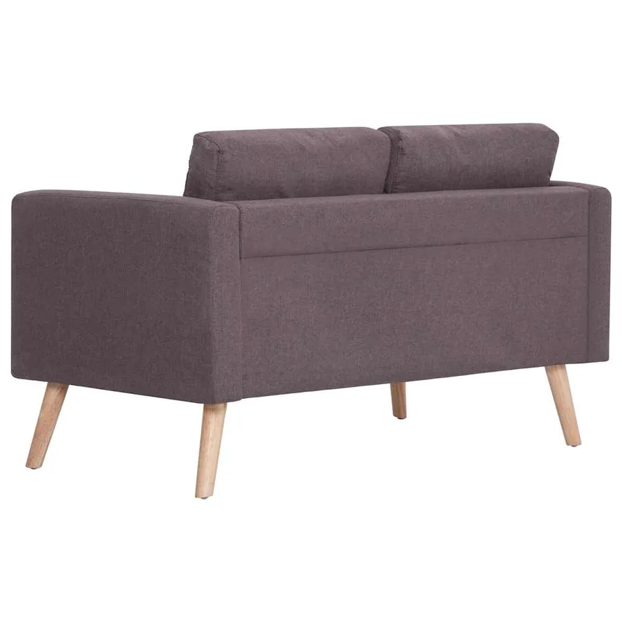 Ensemble de canapé 2 pcs tissu taupe - 8