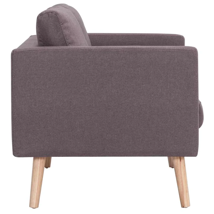 Ensemble de canapé 2 pcs tissu taupe - 9