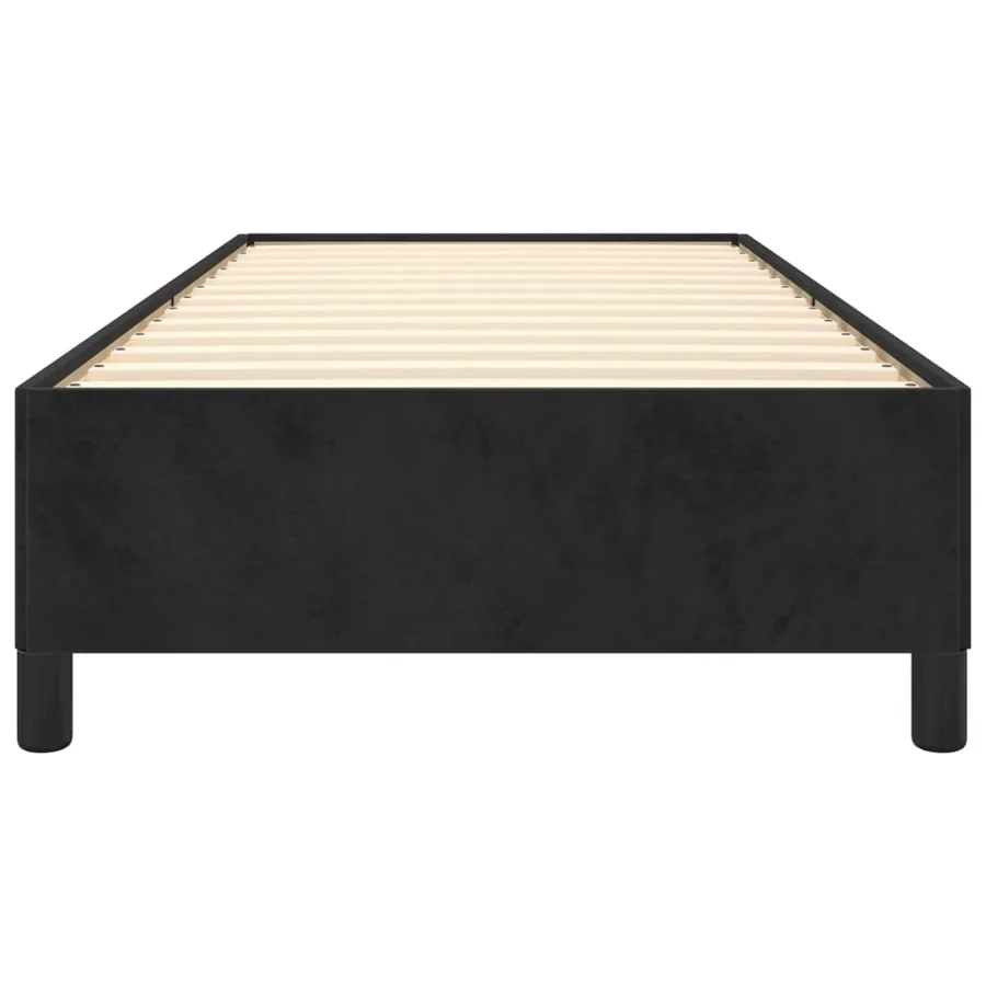 Cadre de lit sans matelas noir 100x200 cm velours - 5