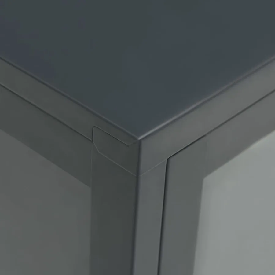 Buffet Anthracite 105x35x70 cm Acier et verre - 8