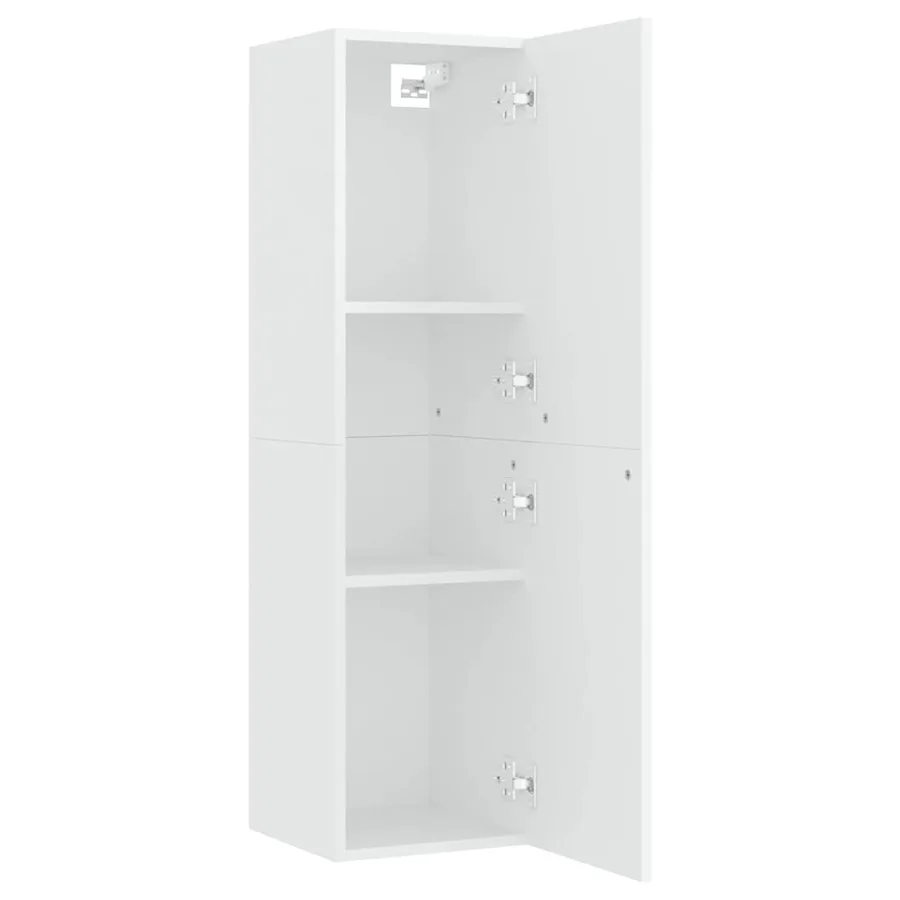 Meuble TV Blanc 30,5x30x110 cm Bois d’ingénierie - 5