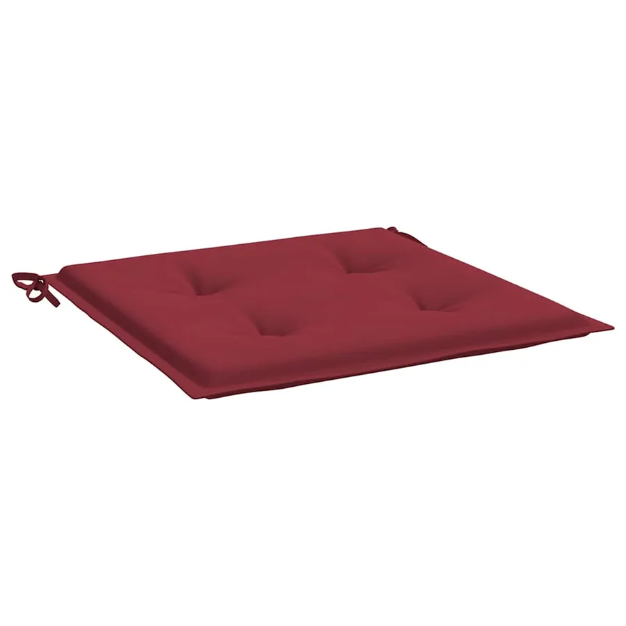 Coussins de chaise de jardin lot de 6 rouge bordeaux 40x40x4 cm - 4