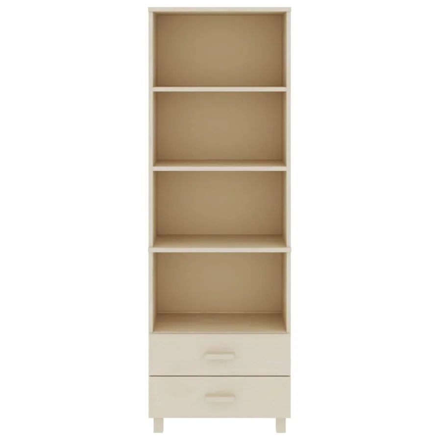 Buffet HAMAR Marron miel 60x35x180 cm Bois massif de pin - 5