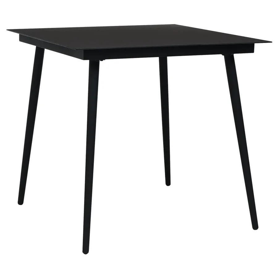 Ensemble à manger de jardin 5 pcs Noir Rotin PVC - 7