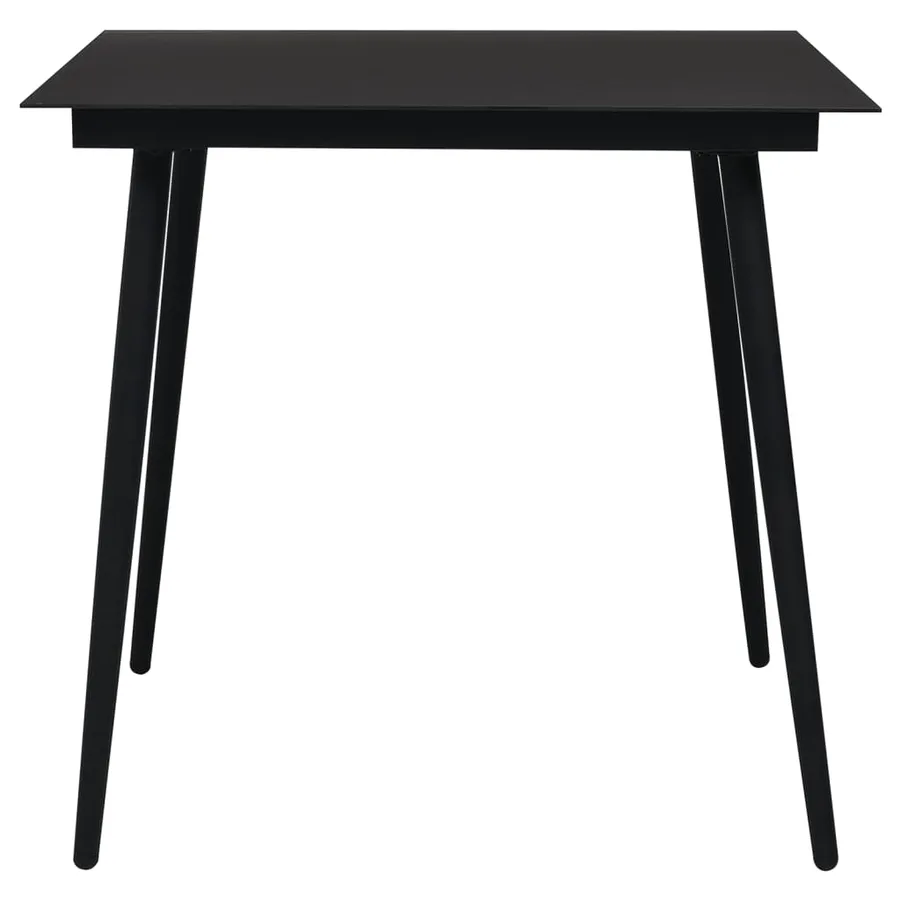 Ensemble à manger de jardin 5 pcs Noir Rotin PVC - 8