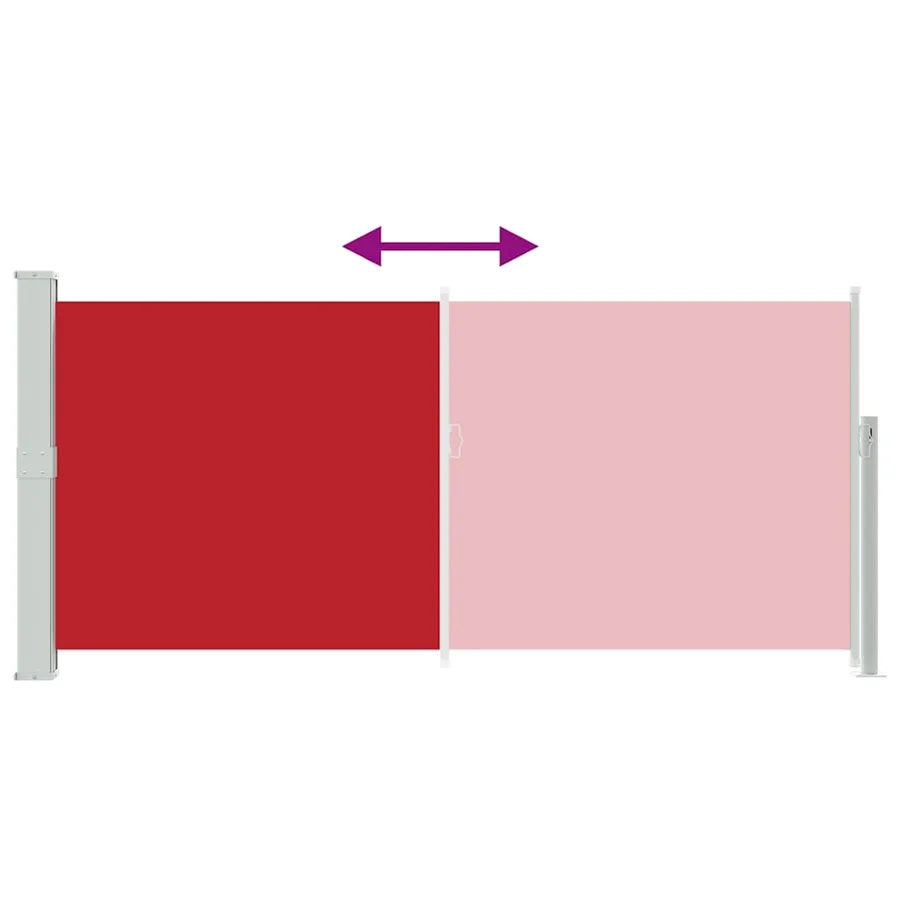 Auvent latéral rétractable 140 x 300 cm Rouge - 9