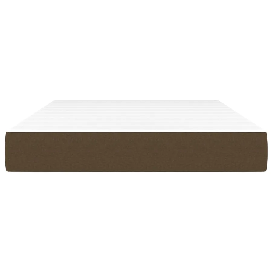 Matelas de lit à ressorts ensachés fermeté moyenne Marron foncé 120x200x20 cm - 3