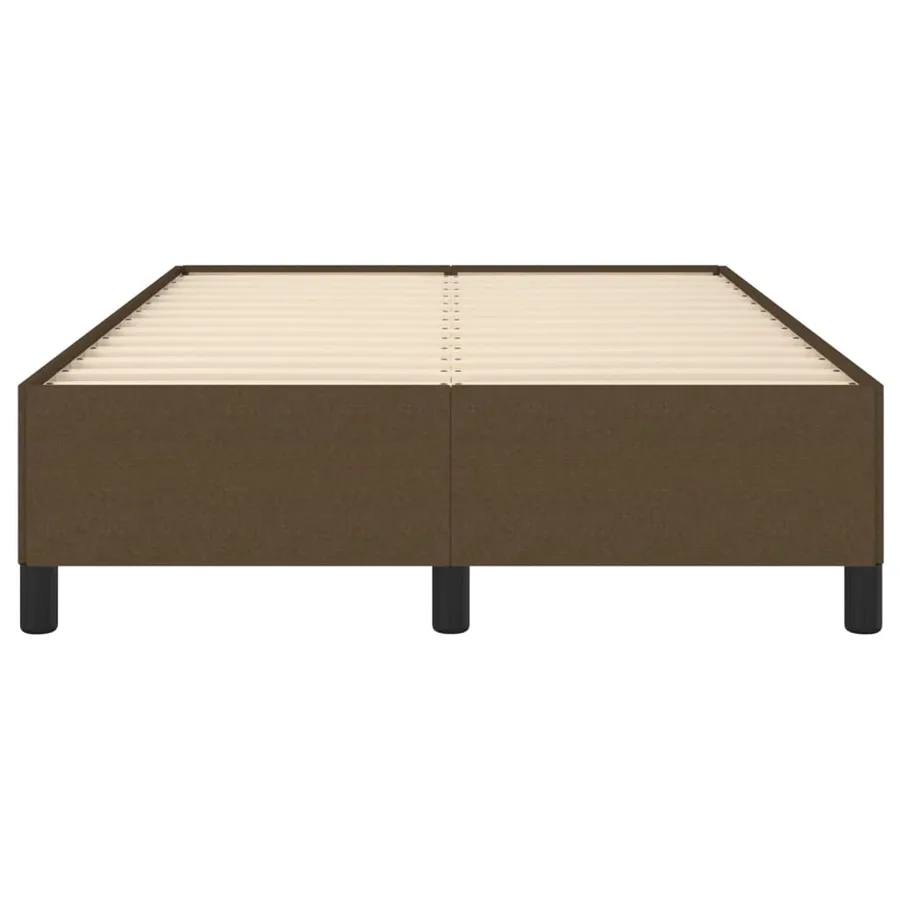 Cadre de lit sans matelas marron foncé 120x200 cm tissu - 5