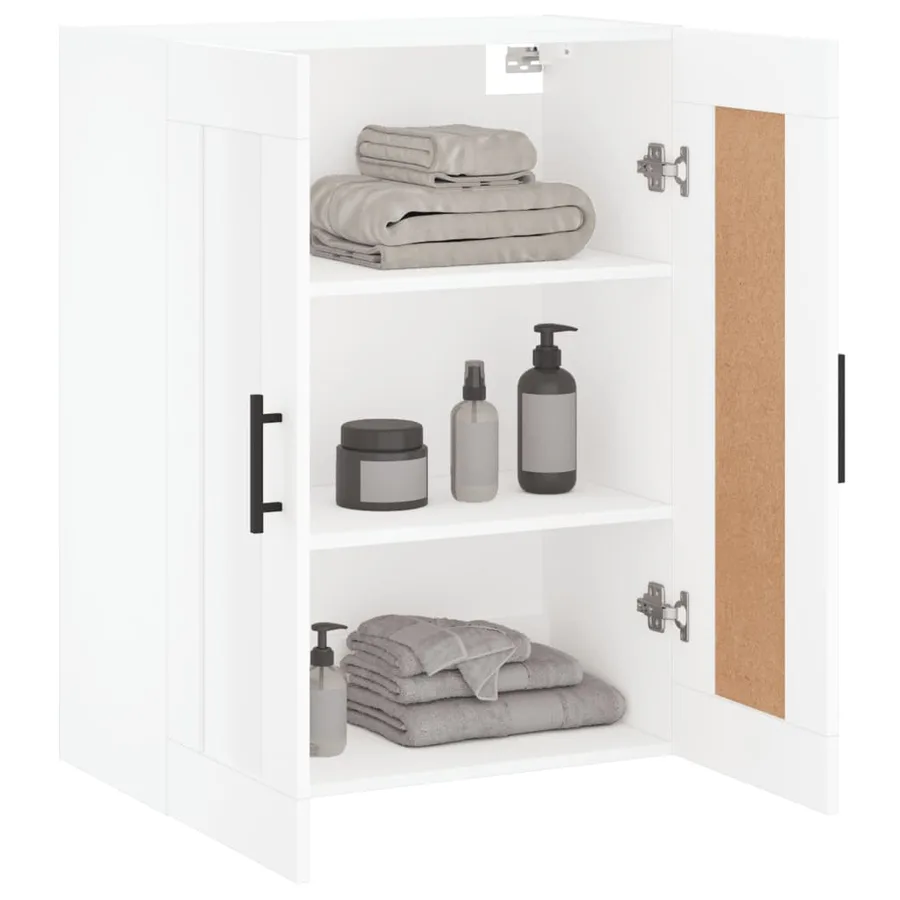 Armoire murale blanc 69,5x34x90 cm bois d'ingénierie - 5