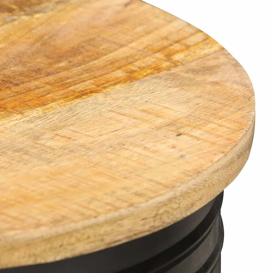 Table basse 43x55 cm bois de manguier solide - 4
