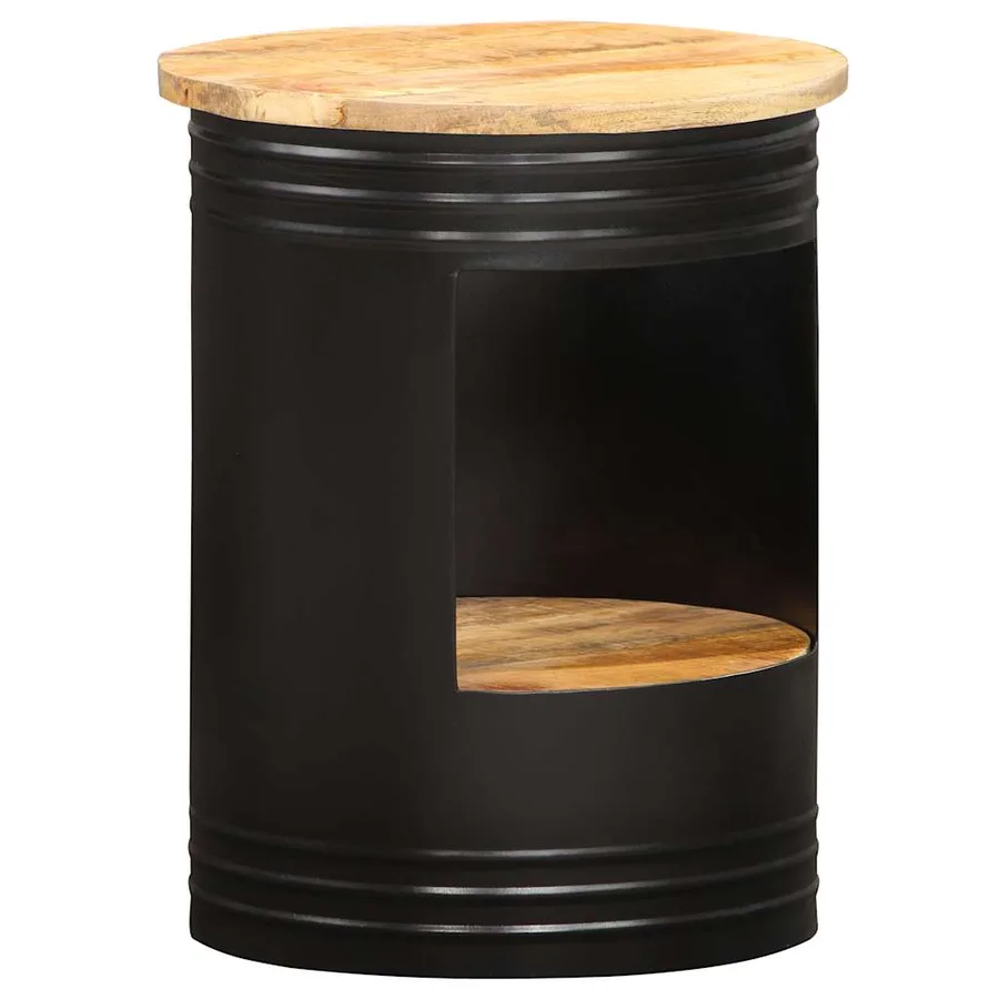 Table basse 43x55 cm bois de manguier solide - 9
