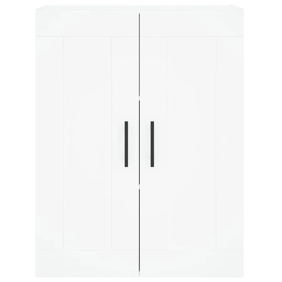 Buffet haut Blanc 69,5x34x180 cm Bois d'ingénierie - 6