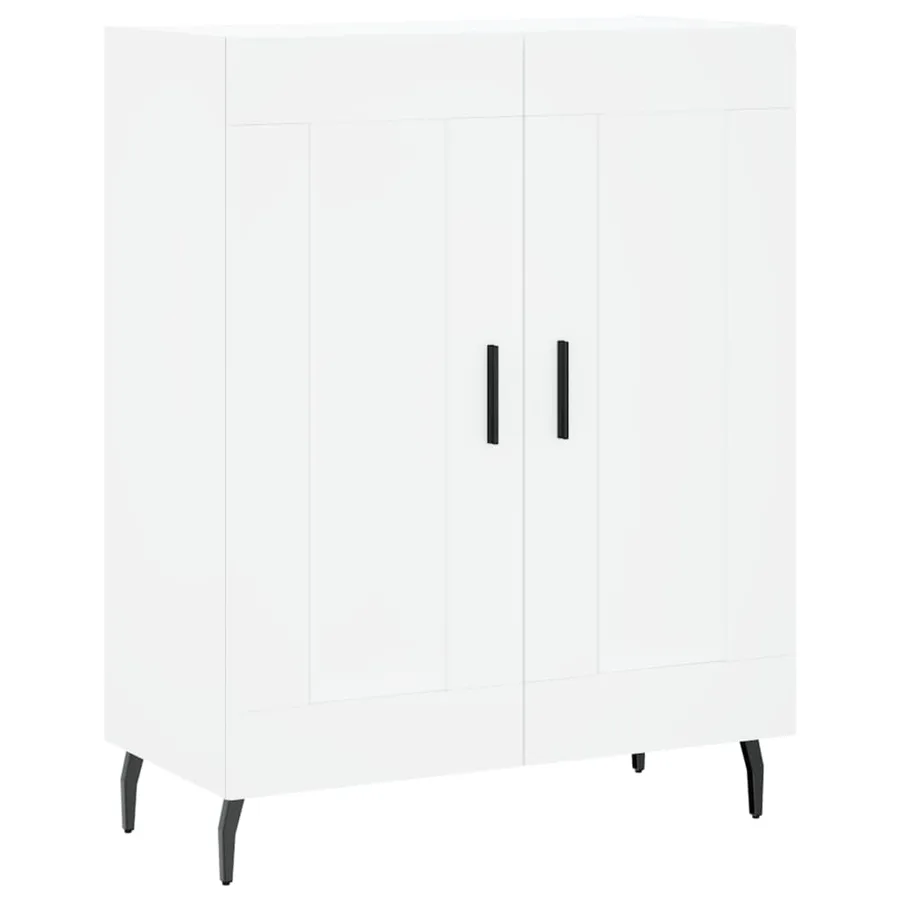 Buffet haut Blanc 69,5x34x180 cm Bois d'ingénierie - 7