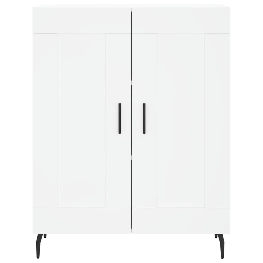 Buffet haut Blanc 69,5x34x180 cm Bois d'ingénierie - 8