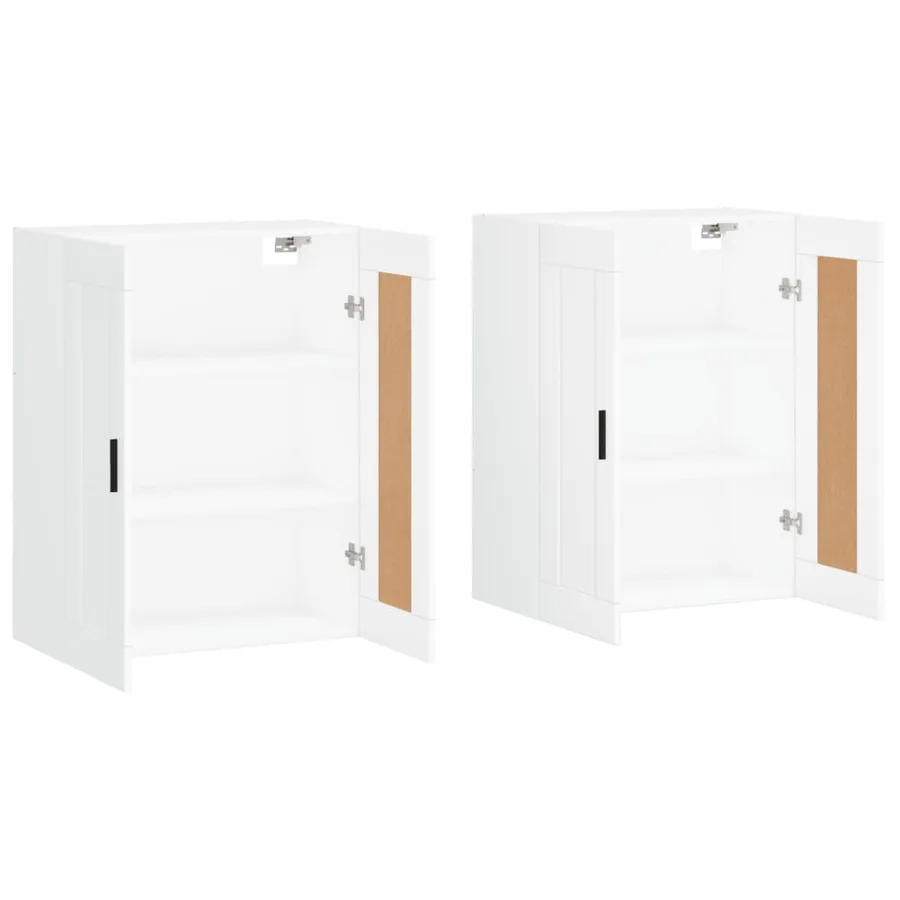 Armoires murales 2 pcs blanc bois d'ingénierie - 4
