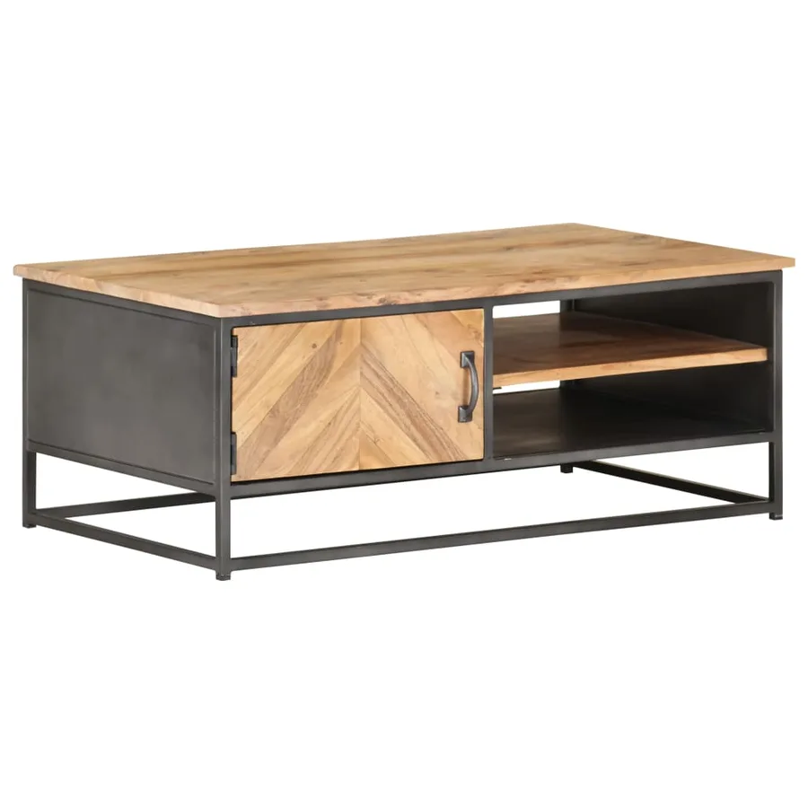 Table basse 90x50x35 cm Bois d'acacia massif - 10