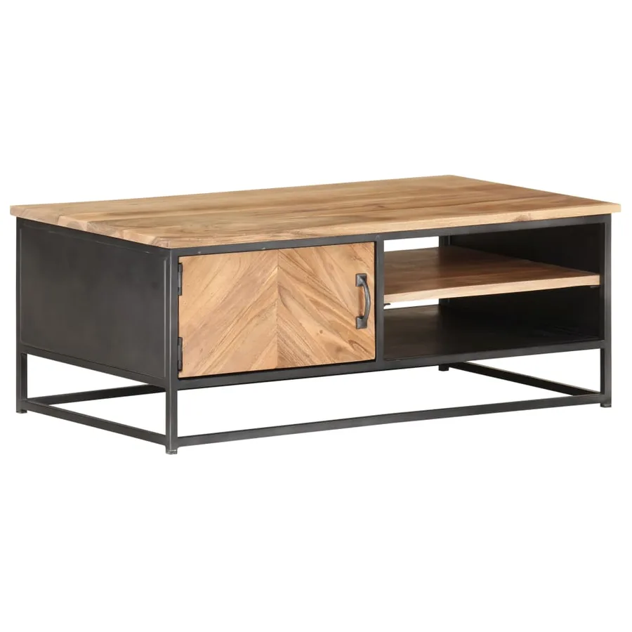 Table basse 90x50x35 cm Bois d'acacia massif - 11