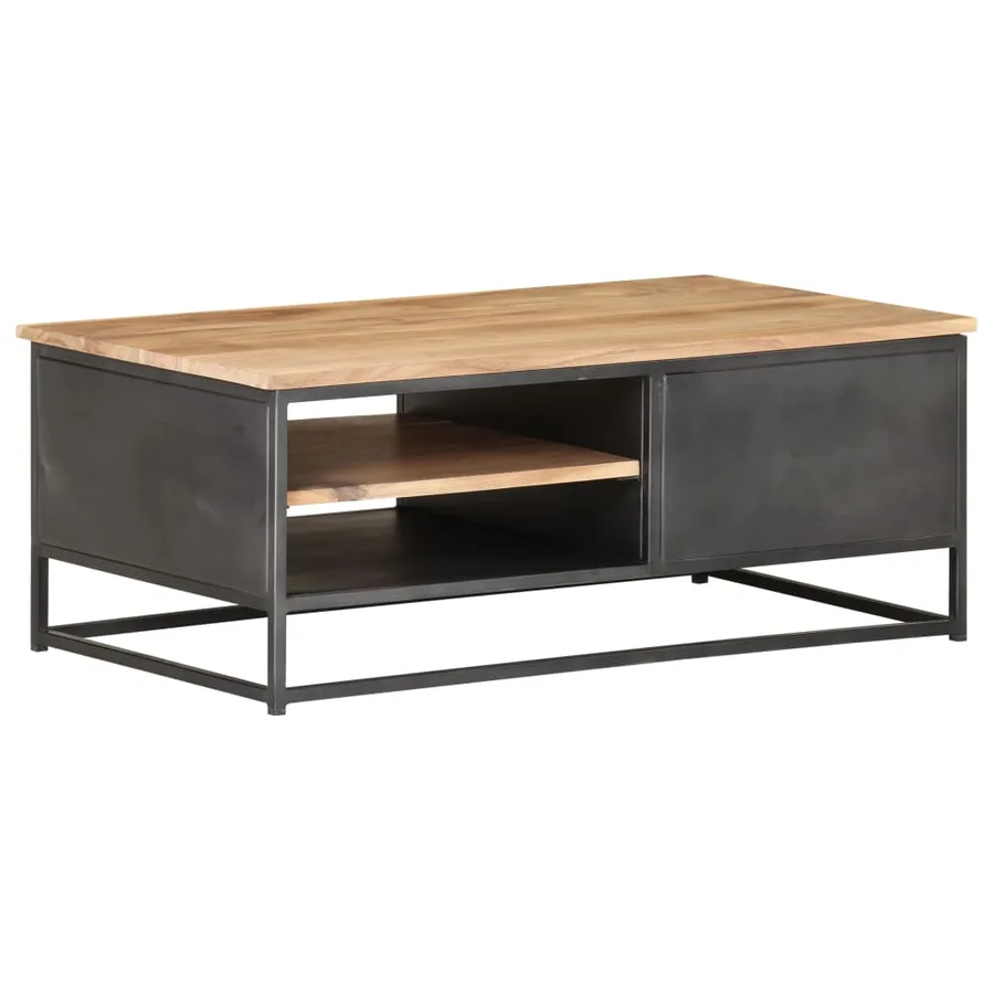 Table basse 90x50x35 cm Bois d'acacia massif - 4