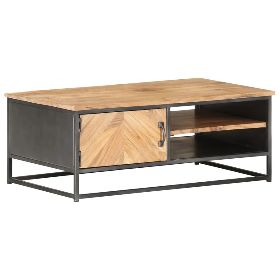 Table basse 90x50x35 cm Bois d'acacia massif - 8