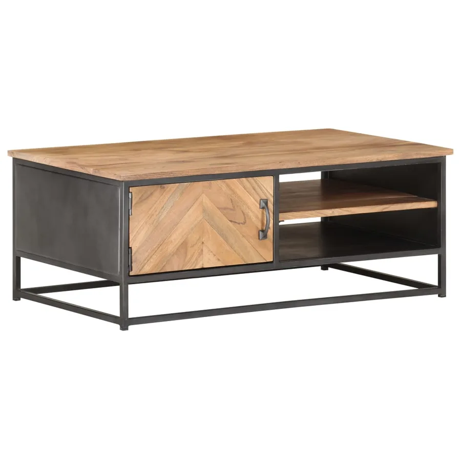 Table basse 90x50x35 cm Bois d'acacia massif - 9