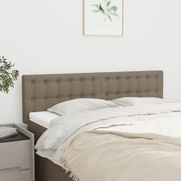 Têtes de lit Taupe 144x5x78/88 cm Tissu
