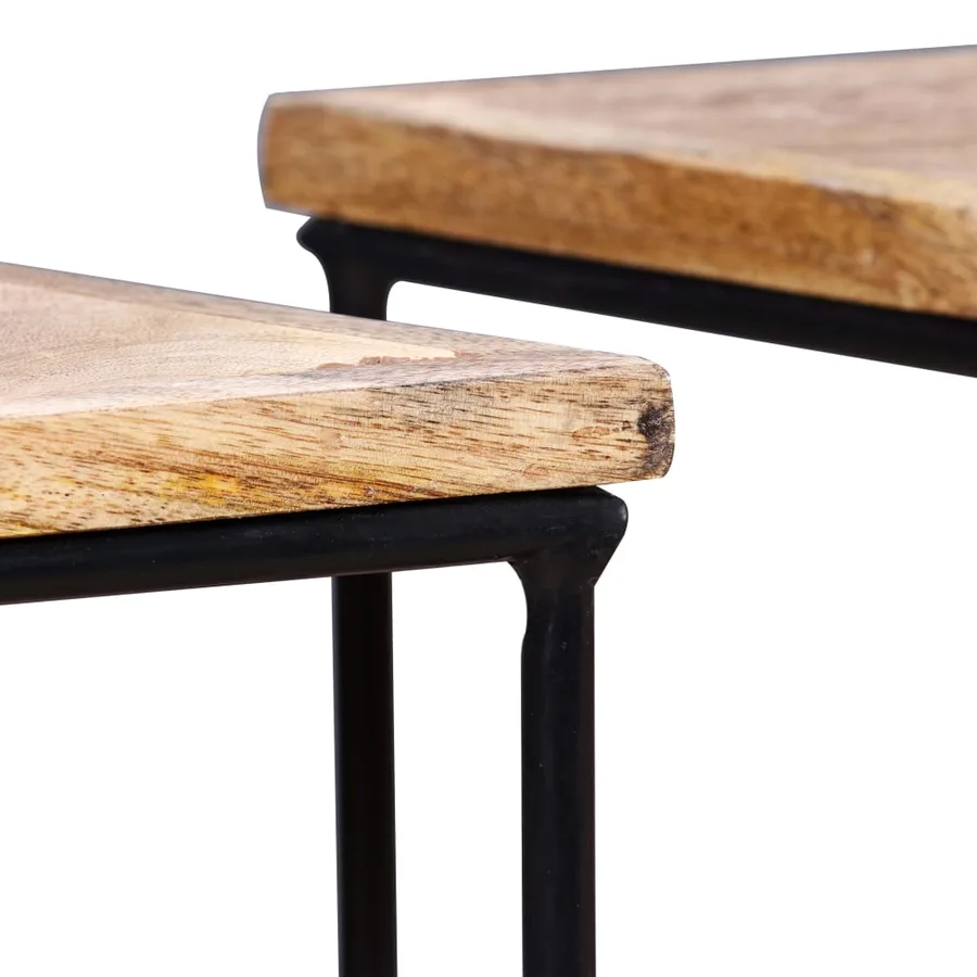 Table basse Bois de manguier massif 56x48x40 cm - 13