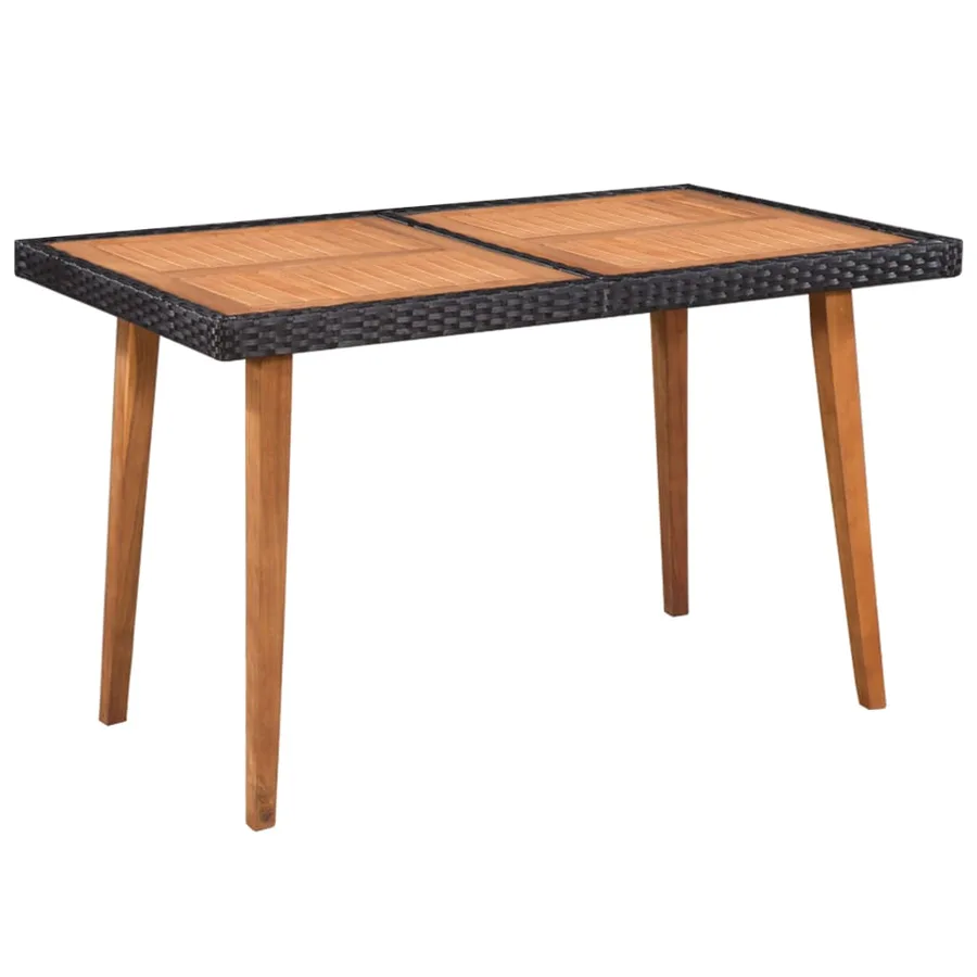 Ensemble à manger d'extérieur 5 pcs Résine tressée Noir marron - 2