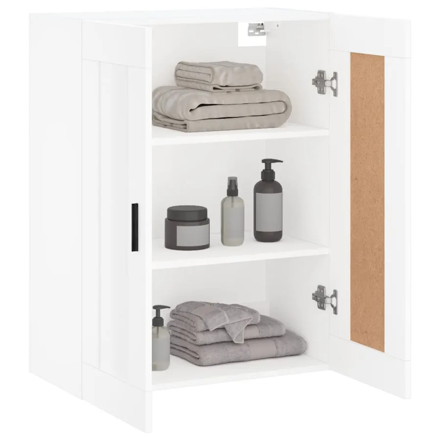 Armoire murale blanc 69,5x34x90 cm bois d'ingénierie - 5