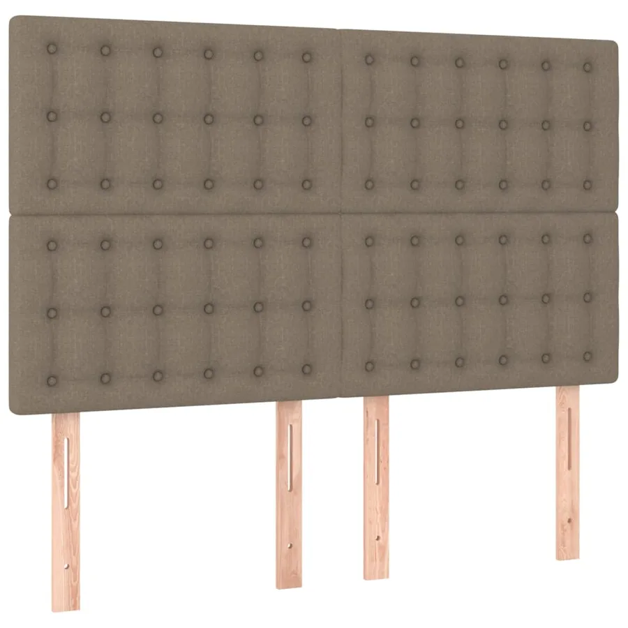 Sommier à lattes de lit avec matelas Taupe 140x200 cm Tissu - 5