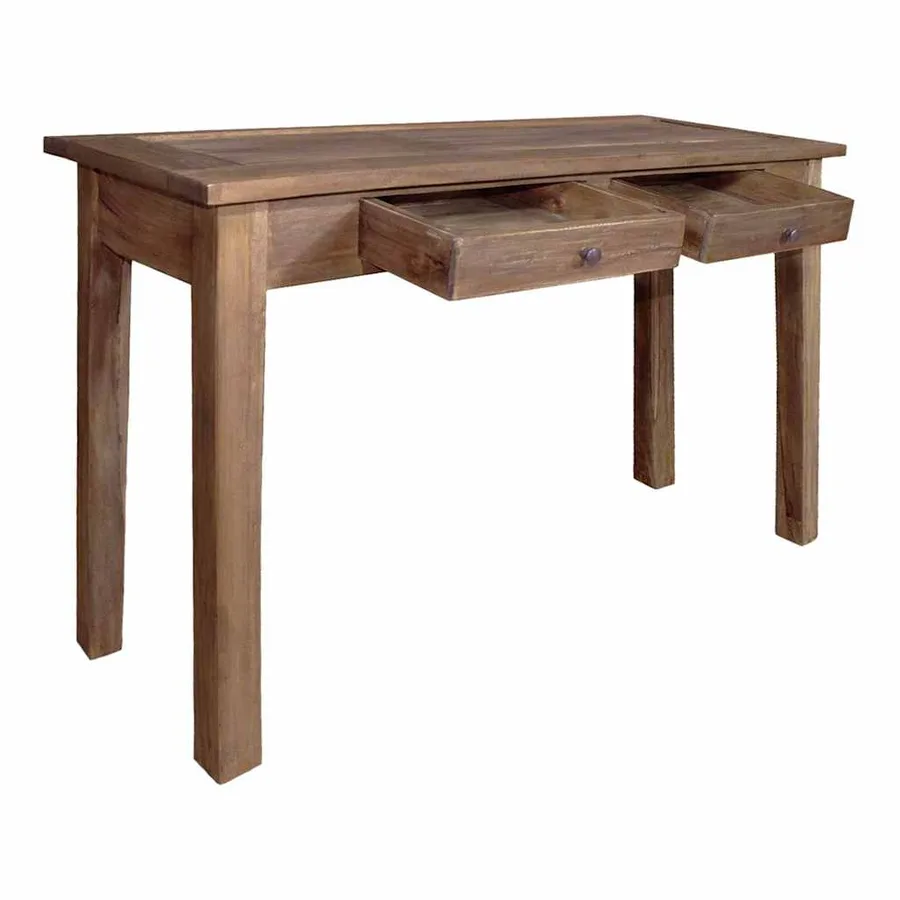 Table console bois d'acajou massif 123x42x75 cm - 2