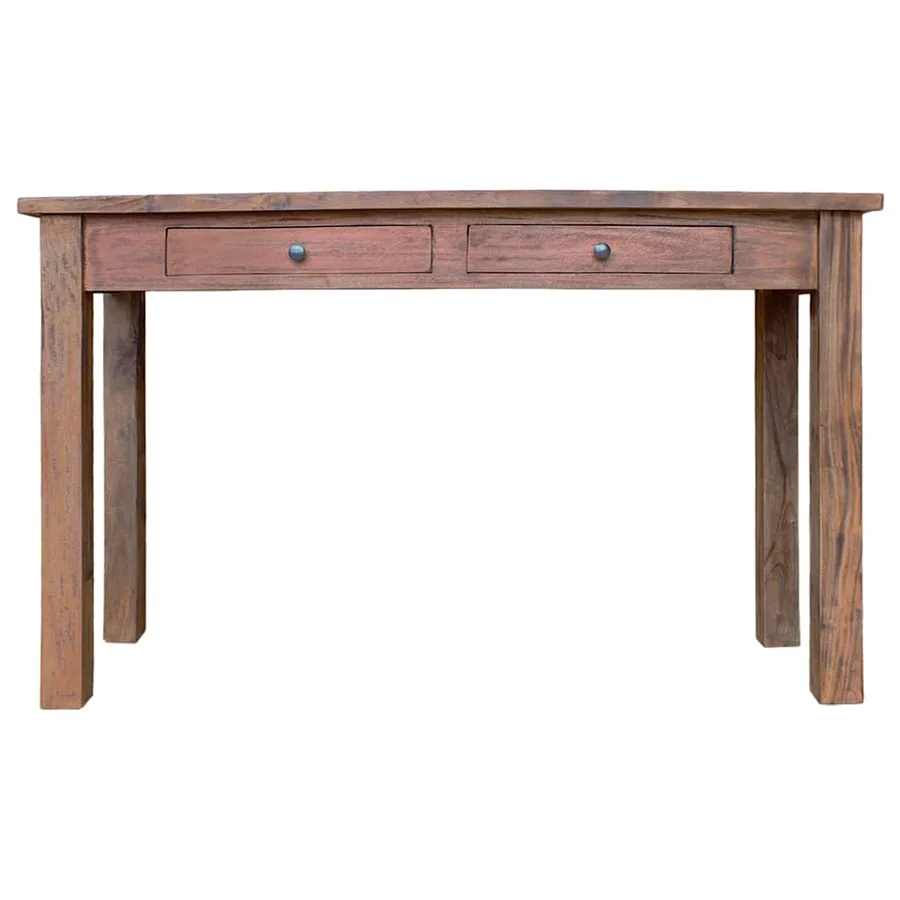 Table console bois d'acajou massif 123x42x75 cm - 3