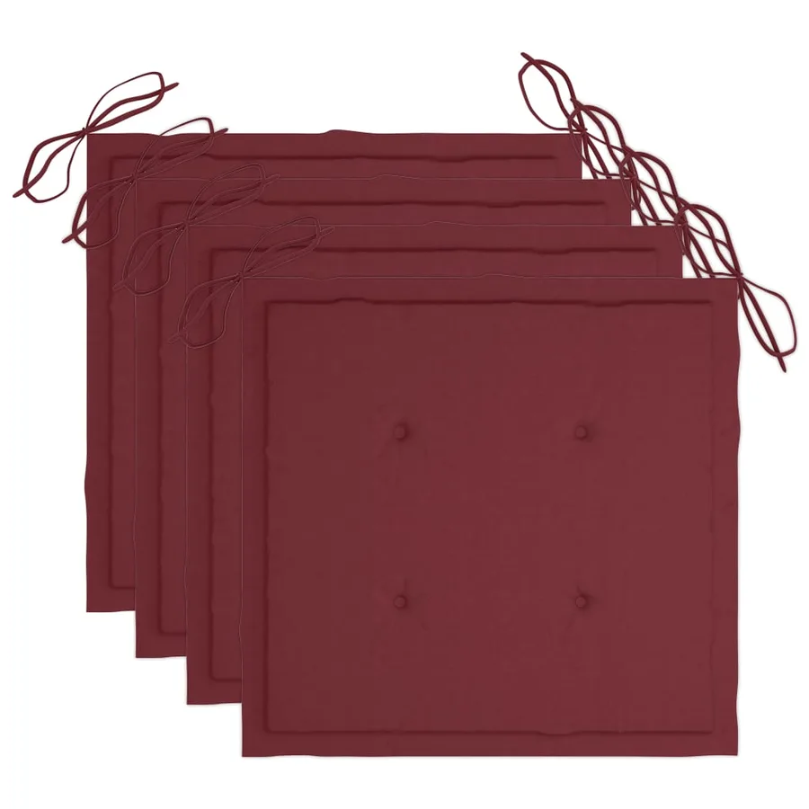 Chaises à manger d'extérieur lot de 3 et coussins Acacia massif - 6
