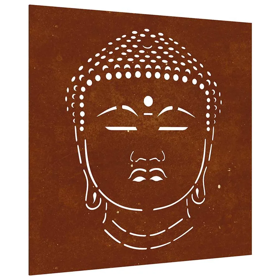 Décoration murale jardin 55x55 cm motif de tête de bouddha - 2