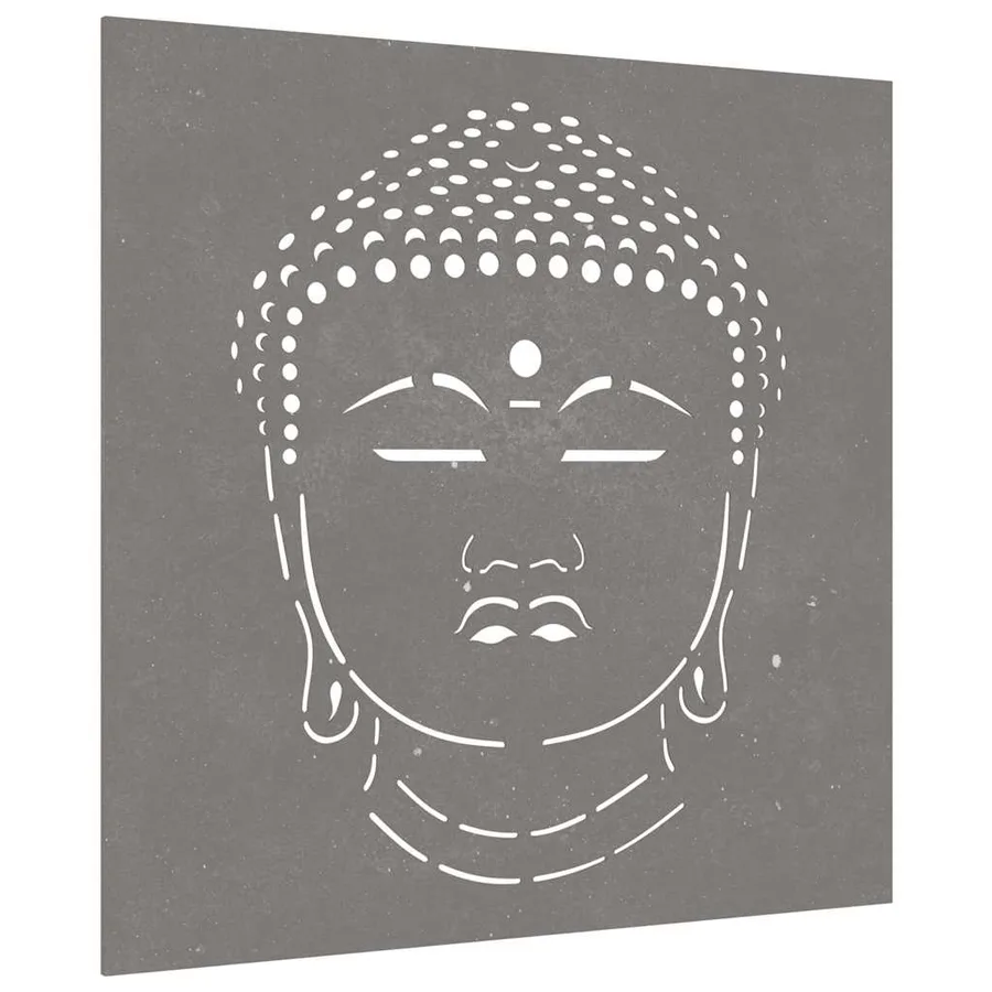 Décoration murale jardin 55x55 cm motif de tête de bouddha - 3
